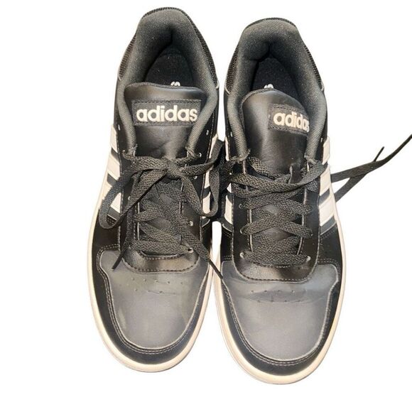 Adidas hoops low men's black /white. Sneakers size men’s 8 Shoes footwear - Picture 2 of 8